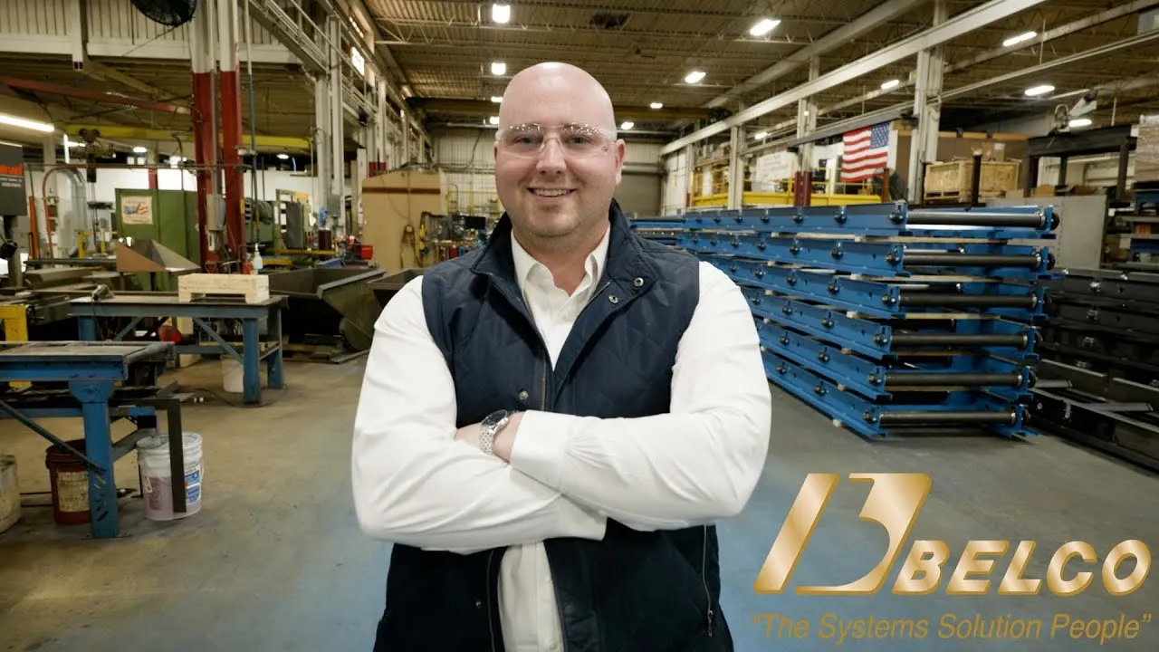 Custom extrusion and finishing equipment during assembly at Belco.