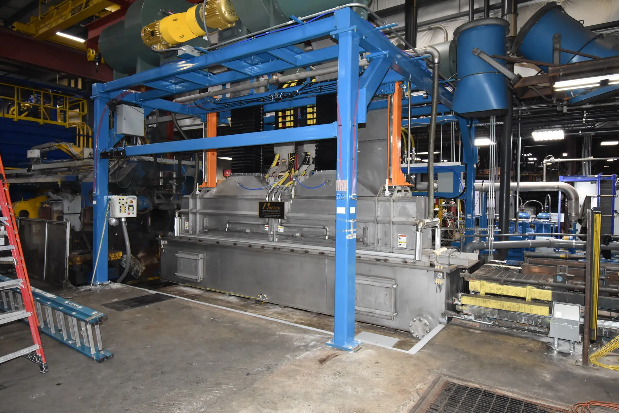 A Belco quench system on an aluminum extrusion line.